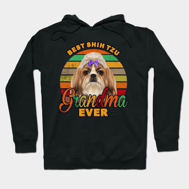 Best Shih Tzu Grandma Ever Hoodie by franzaled